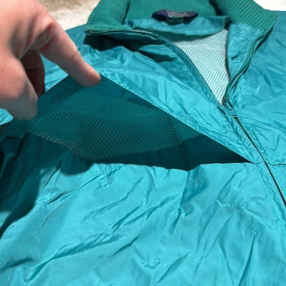 Vintage 80s Woolrich turquoise hooded Teton windbreaker - Picture 4 of 7